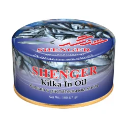 کنسرو ماهی کیلکا در روغن شنگر 180 گرم