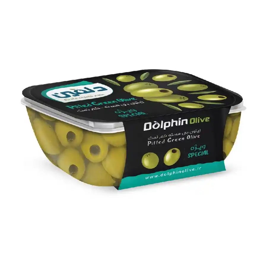 زیتون سبز بی هسته ویژه دلفین 240 گرم